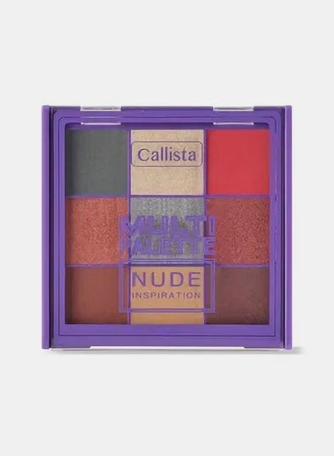 كاليستا لوحة ظلال عيون متعددة بدرجة 102 تحتوي على 9 ألوان نود عالية الصبغة بلمسات مطفية ولمّاعة قابلة للدمج - Image 2