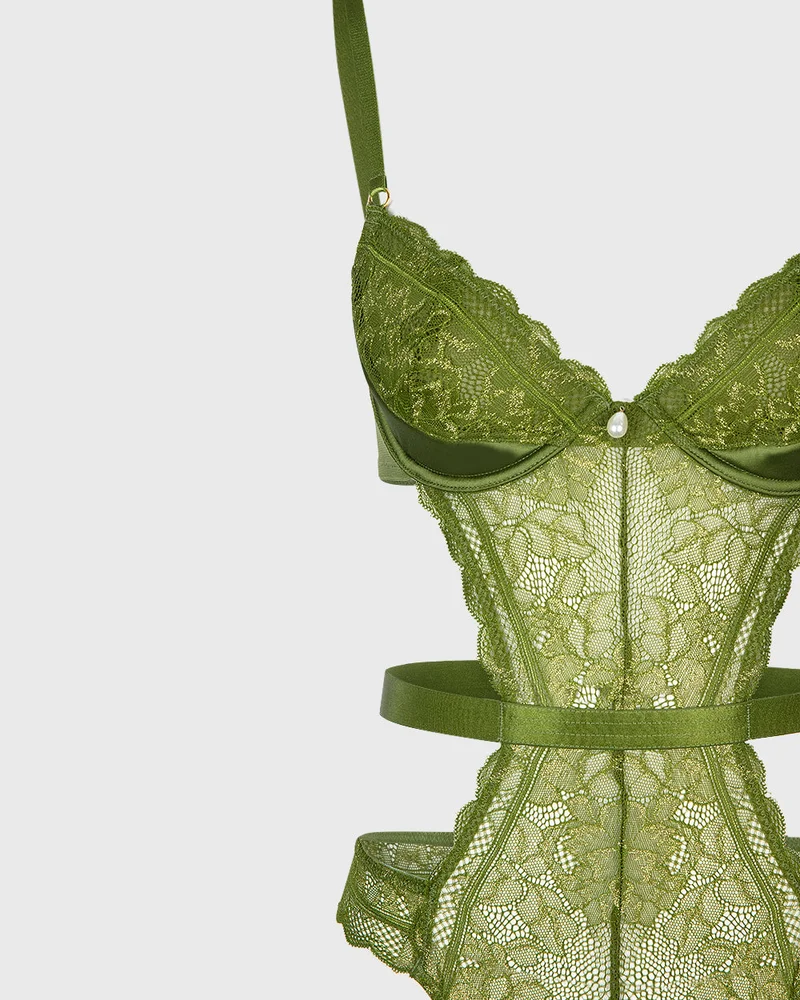 Isla & Evie Cardamom Seed Isla & Evie Cardamom Seed Lace Bodysuit for Women | Best Price UAE