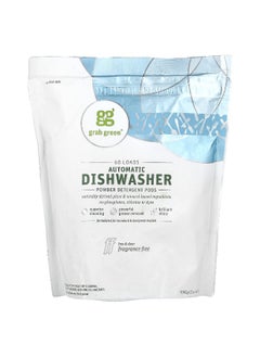 Grab Green Grab Green, Automatic Dishwasher Powder Detergent Pods, Fragrance Free, 60 Loads, 2 lbs 6 oz (1,080 g)  - Image 1