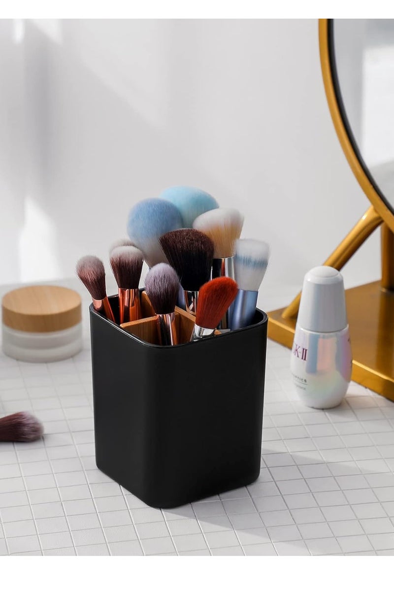 KOOKNA Toothbrush Holder,3 Slots Electric Tooth Brush Holder, Toothpaste Organizer, Modern Bathroom Storage and Accessory Caddy- Black - Image 5