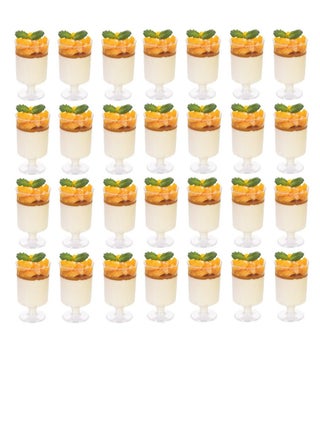 100 Piece Mini Dessert Cups, 100ml Plastic Round Pastry Cups, Clear Parfait Appetizer Cups, Reusable Dessert Pudding Mousse Party Serving Mini Bowls (8.6 x 5 cm) - pzsku/ZD35C896C9DB0400B30FAZ/45/_/1698650817/02d96b56-d535-4ae7-aa7f-9f238caa1d54