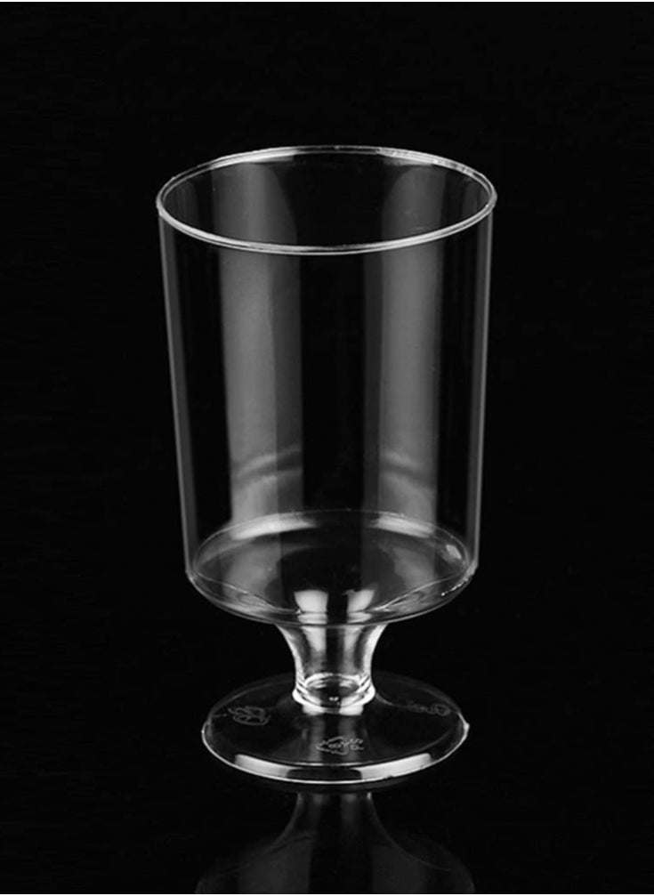 100 Piece Mini Dessert Cups, 100ml Plastic Round Pastry Cups, Clear Parfait Appetizer Cups, Reusable Dessert Pudding Mousse Party Serving Mini Bowls (8.6 x 5 cm)