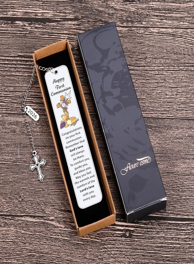 Fleure Esme 2026 First Communion Bookmark Gift for Girls Boys Teens - Religious Gifts for Baptism Confirmation Christening - Christian Cross Bookmark with Year Tag - Faith Keepsake Gift for Women Men Book Lovers - Image 4