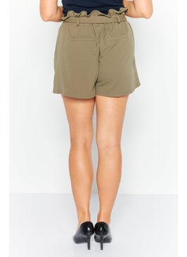 Bar III Women Textured Basic Shorts, Dusty Olive  - Image 3