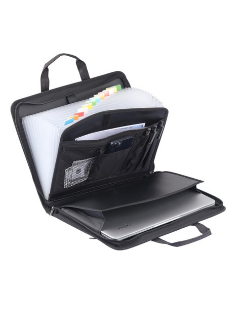 Accordion File Organizer, 13 Pocket Important Document Organizer Expanding File Folder with Zipper & Labels Multi-Pockets Paper Organizer Folder for Letter, A4, Receipts Securely Organize Documents