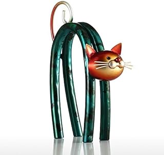 TOOARTS Too-arts Spring Little Cat Metal Modern Sculpture Home Decoration Ornament Gift - Image 1