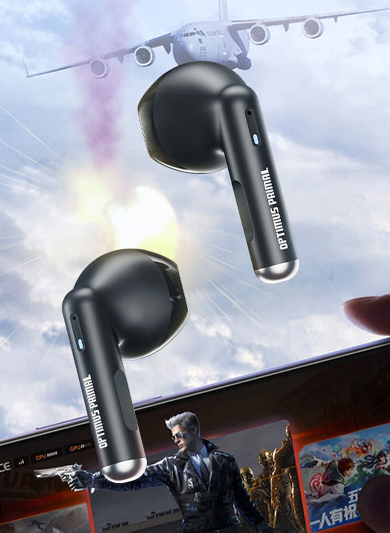 TRANSFORMERS TF-T28 Wireless Bluetooth Earphones, Noise Isolation, Fast Charging, 25H Battery, 30mAh Earbuds, For Gaming Calls and Music - Grey - Image 3