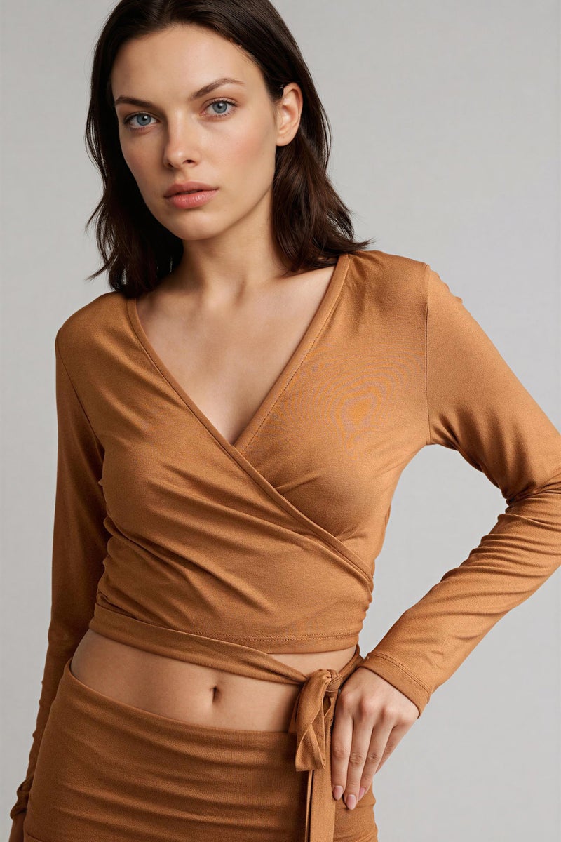 DeFacto Brown Woman Woman Top Casual - Image 1