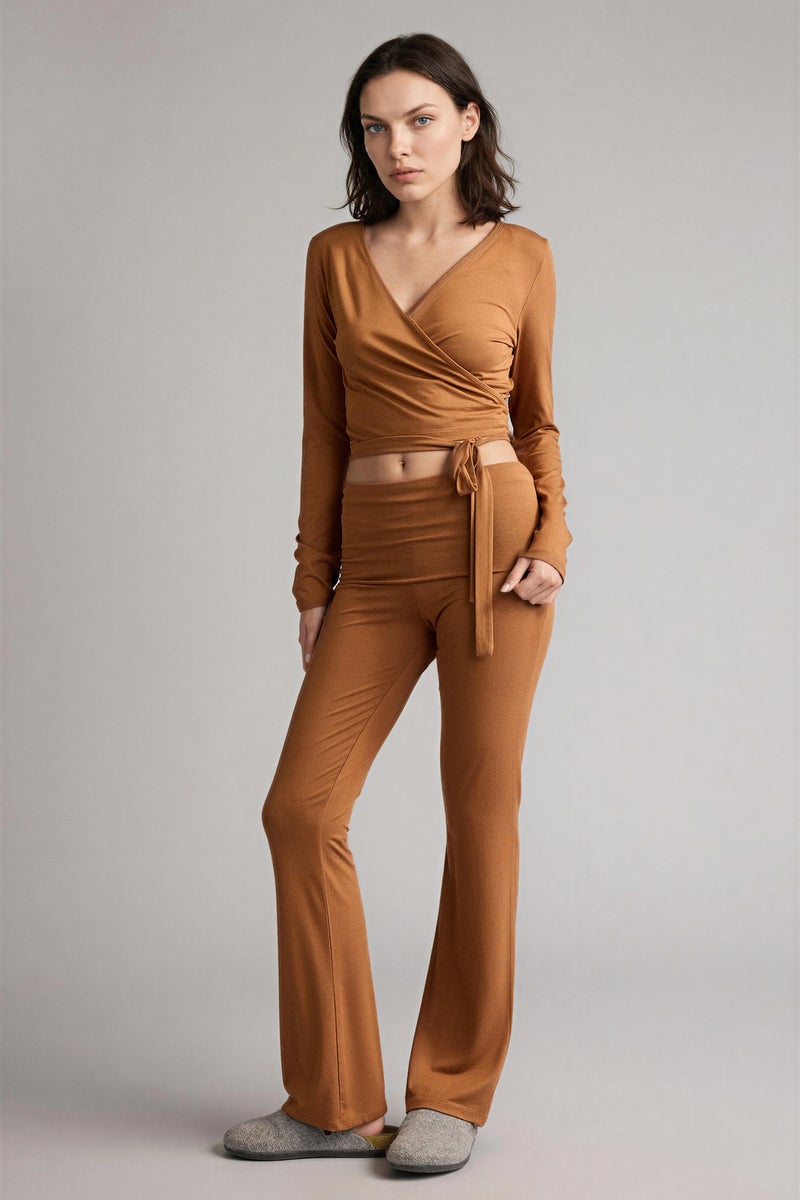 DeFacto Brown Woman Woman Top Casual - Image 2