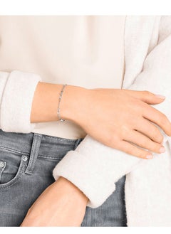 Chomel Rhodium Plated Crystal Studded Bracelet  - Image 2