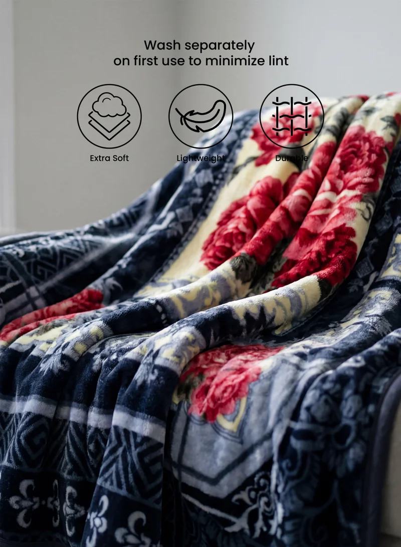 PARRY LIFE Parry Life 2-Ply Raschel Blanket – Ultra Soft Polyester Single Bed Blanket 160×220 cm, Heavy & Warm