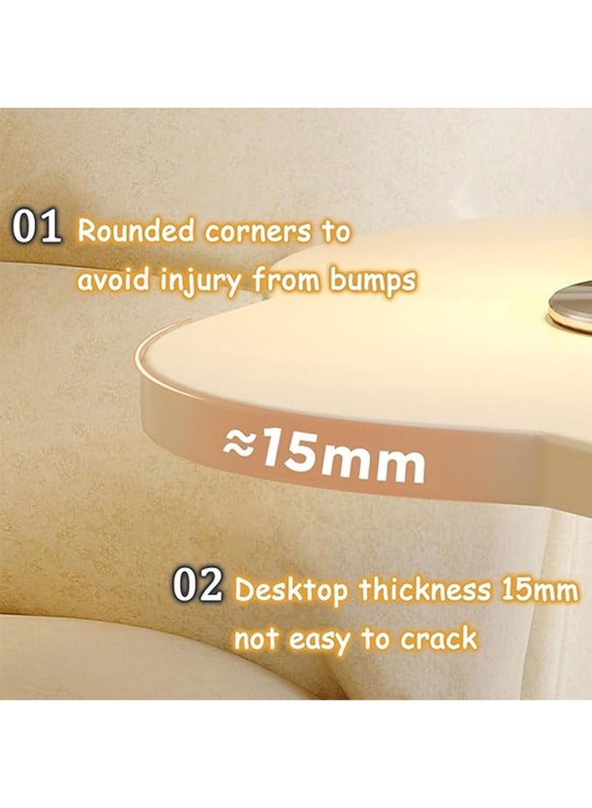 كيكي طاولة صغيرة حديثة الشكل بتصميم بيضاوي ضيق وهيكل مستقر مثالي لغرفة النوم بجانب الأريكة والمكتب المنزلي وطاولة القهوة - Image 5