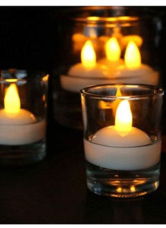 Alissa 24 Pieces Led Candles Light Battery-powered Flame Less Romantic Party Led Tea Light Outdoor Indoor Decorative Led Lantern Warm Lights (Yellow Light)  - Image 1