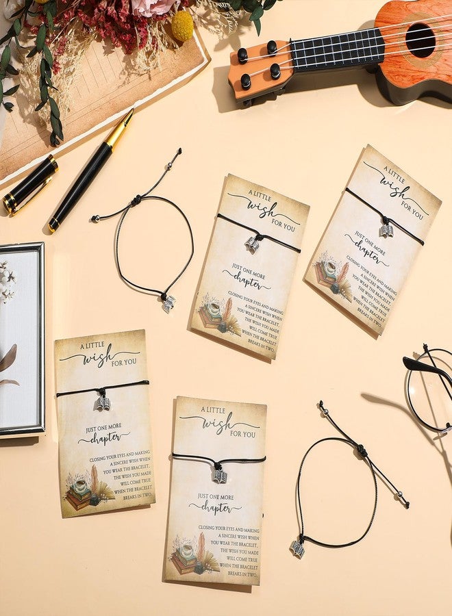 تونديامو مجموعة تونديمو المكونة من 20 قطعة، هدايا عيد الميلاد لمحبي الكتب من النساء، هدايا لنادي الكتاب، سوار "دودة الكتب" مع بطاقة أمنيات، سوار "فصل واحد إضافي" لتقدير أمينة المكتبة، سوار للنساء محبات القراءة. - Image 3