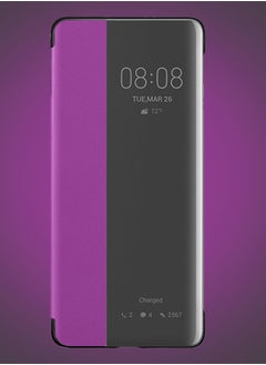 CATANES iPhone 11 Pro Max Case Smart Window View Flip Case PU Leather Full Protection Flip Case Cover Purple  - Image 3