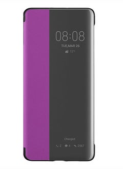 CATANES iPhone 11 Pro Max Case Smart Window View Flip Case PU Leather Full Protection Flip Case Cover Purple  - Image 4