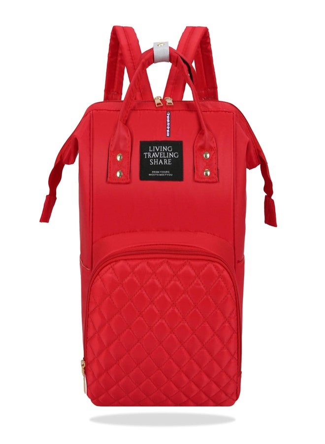 BEMBIKA Diaper Bags For Mom And Dad Kids Diaper Bags For Travel Backpack For Multi-Function Waterproof And Large CapacityChex Red - Image 1