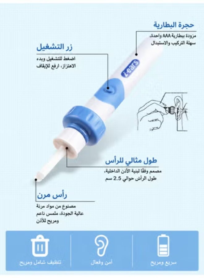 Electric Ear Cleaner Automatic Suction Ear Wax Removal Tool with Soft Head - Image 3
