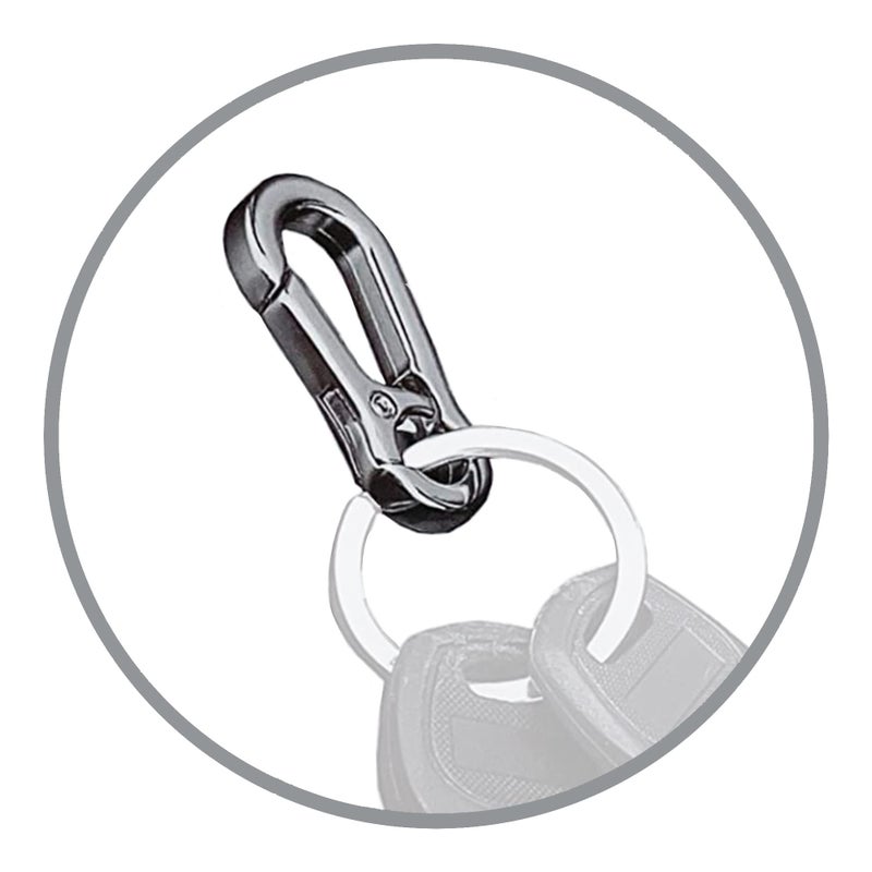 KEY SMART Carabiner Clip For Keys - Quick Release Mini Carabiner For Keys - Never Lose Your Keys- Stay Organized With A Carabiner Keychain For Your Belt, Bag or Purse - Image 1