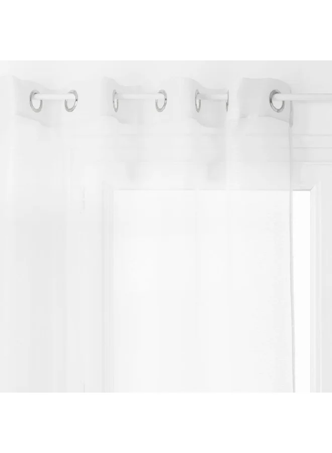 atmosphera 8-Eyelet Moly Superior Quality Net Sheer Curtain White 135 x 240 cm 146280Z