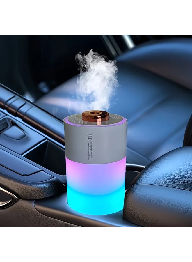 مُرطِّب وهواء السيارة الأبيض مع ضوء محيط ملون يعمل بالطاقة عبر USB للمنزل والمركبة - Image 5