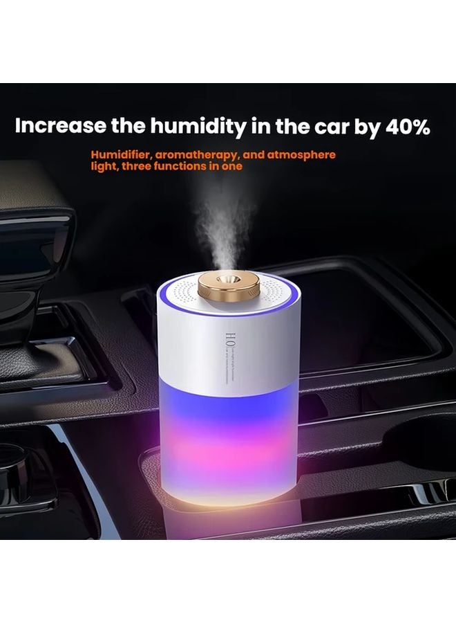 مُرطِّب وهواء السيارة الأبيض مع ضوء محيط ملون يعمل بالطاقة عبر USB للمنزل والمركبة - Image 2