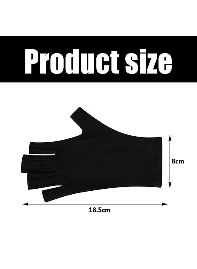 إم إكس إن 2 قفازات الأشعة فوق البنفسجية المزدوجة لمصابيح الأظافر الهلامية، قفازات مضادة للأشعة فوق البنفسجية غير قابلة لإعادة الاستخدام، حماية اليدين من أضرار الأشعة فوق البنفسجية - Image 2