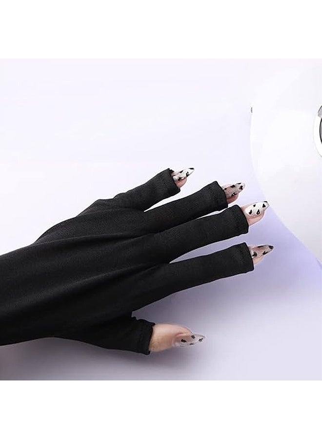 إم إكس إن 2 قفازات الأشعة فوق البنفسجية المزدوجة لمصابيح الأظافر الهلامية، قفازات مضادة للأشعة فوق البنفسجية غير قابلة لإعادة الاستخدام، حماية اليدين من أضرار الأشعة فوق البنفسجية - Image 4