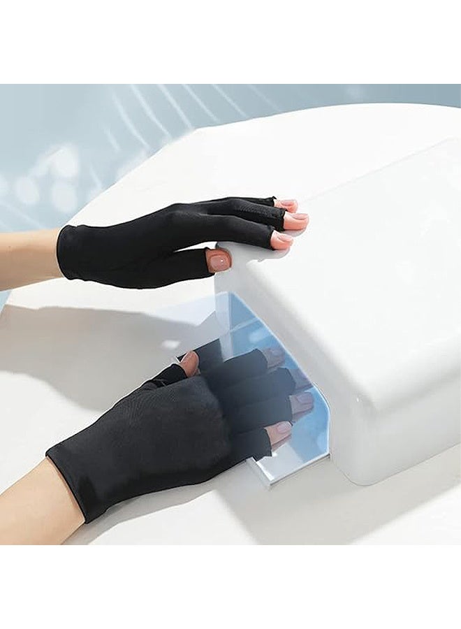 إم إكس إن 2 قفازات الأشعة فوق البنفسجية المزدوجة لمصابيح الأظافر الهلامية، قفازات مضادة للأشعة فوق البنفسجية غير قابلة لإعادة الاستخدام، حماية اليدين من أضرار الأشعة فوق البنفسجية - Image 5