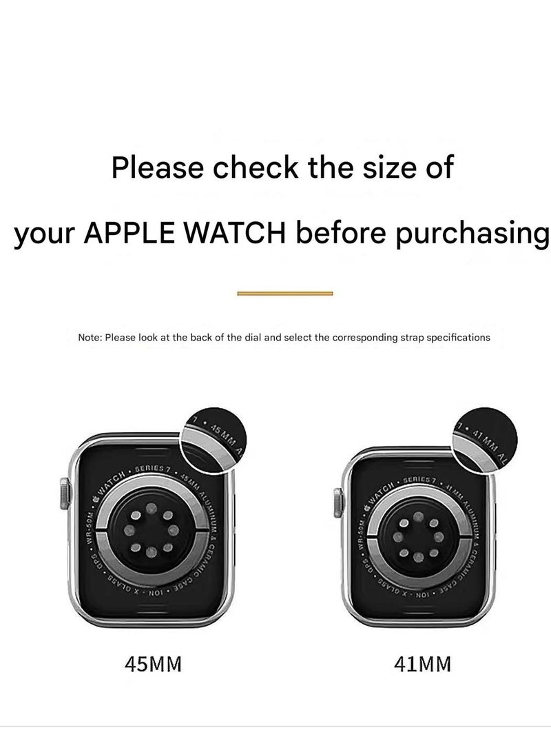 Watch Band Compatible for Apple Watch Series Band 42mm 44mm 45mm 46mm 49mm women, Genuine Leather Double Tour Designed Slim Replacement Strap for iWatch Series10 9 8 7 6 SE - Image 5