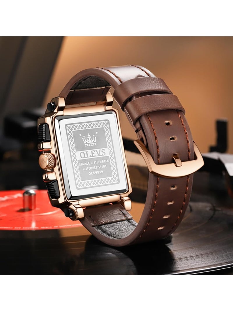 OLEVS Men's Fashion Stainless Steel Chronograph Waterproof Men's Watch 9919 - Image 2