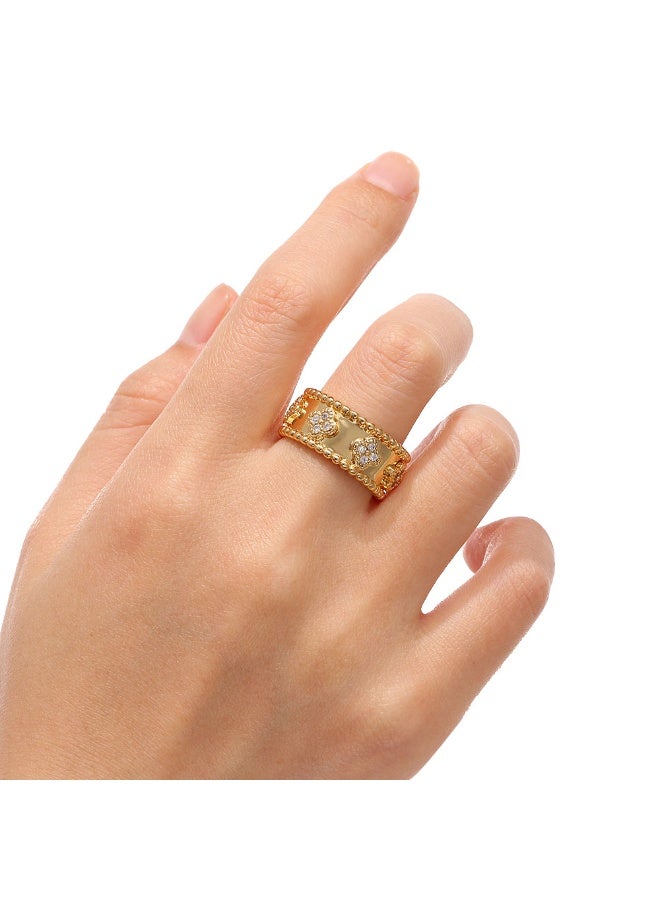 خاتم نسائي من البرسيم 3A زركون عالي الجودة خاتم كاليودوسكوب - view 2