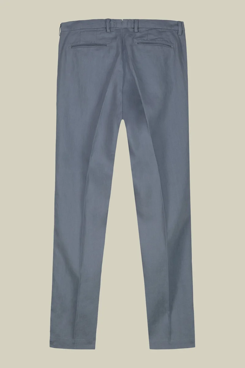 Doppelganger Blue Men's trousers with two small pleats and concealed button - Cerulean for Men | Best Price UAE