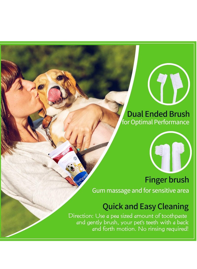 Bioline Dental Care Set Orange Flavor Toothpaste And Toothbrush Pet Oral Teeth Cleaning Set 2X100g - Image 3