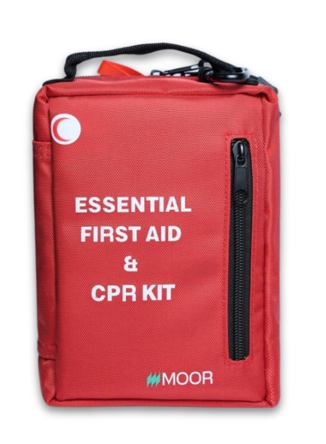 MOOR Essential First Aid & CPR Kit – Complete Red Emergency Medical Kit with Bandages, Gauze, Gloves & Supplies for Home, Car, Office & Outdoor - Image 2