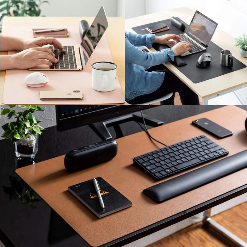 Y&D XL XXL XXXL Office Desk Pad Non-Slip PU Leather Desk Mat Blotter for Laptop Keyboard - Large Anti-Slip Desk Writing Pad Protector - Image 3