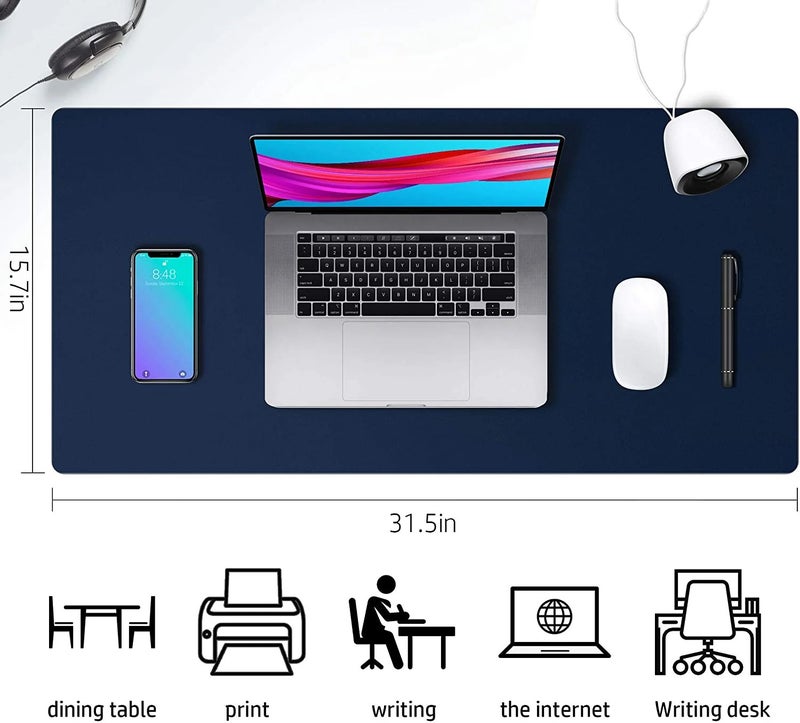 Y&D XL XXL XXXL Office Desk Pad Non-Slip PU Leather Desk Mat Blotter for Laptop Keyboard - Large Anti-Slip Desk Writing Pad Protector - Image 4