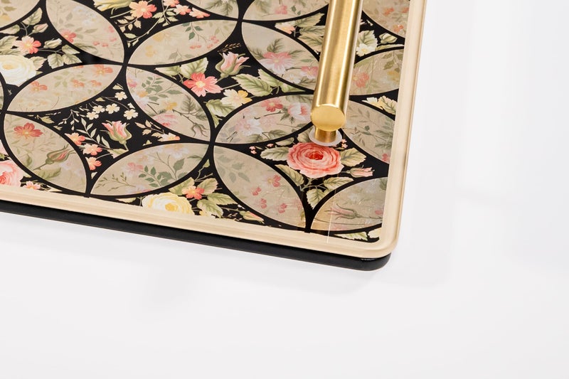 VINCA DECOR VINCA DECOR Garden Bloom Glass Serving Tray | Floral Elegance Combined with Perfect for Coordinated Home Decor, Ideal for Serving Snacks or Drinks, and Enhancing Your Living Space  - Image 3