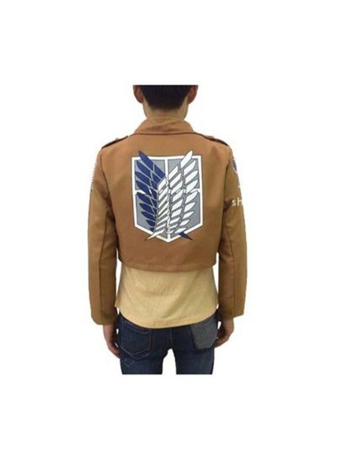 Cosplay Jacket Japanese Anime Brown Coat for Women and Man, Brown - Image 1