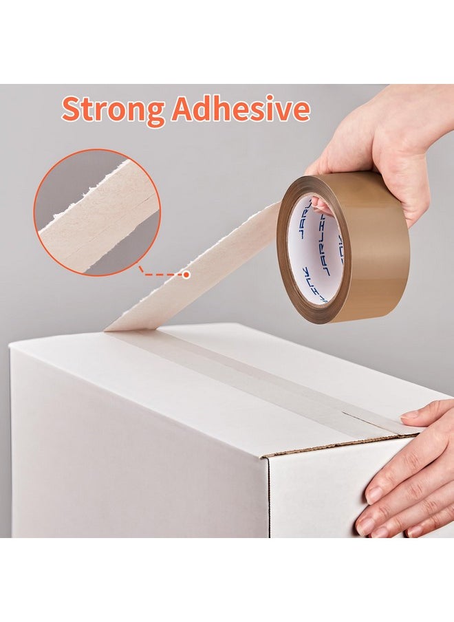 JARLINK 6 Rolls Brown Packing Tape With Dispenser Heavy Duty Packaging Tape Refills For Shipping Packaging Mailing 2.6Mil Thick 1.88 Inches Wide 55 Yards Per Roll 330 Total Yards  - Image 4