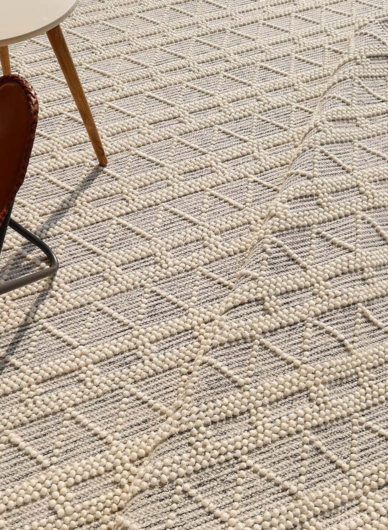 Ramsha Area rug woven flat weave boho handwoven bedroom carpet made with NZ wool and cotton SRN-039 rectangle shape for indoor living room Kitchen mat - Image 1