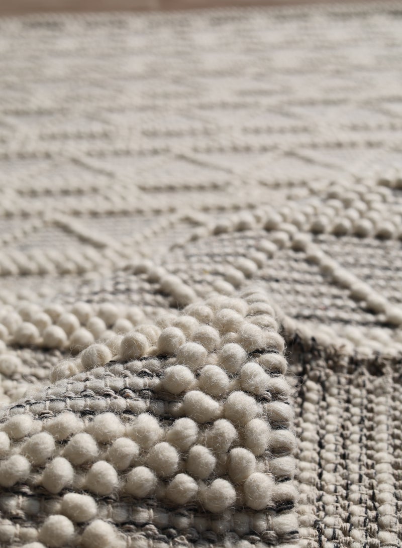 Ramsha Area rug woven flat weave boho handwoven bedroom carpet made with NZ wool and cotton SRN-039 rectangle shape for indoor living room Kitchen mat - Image 3