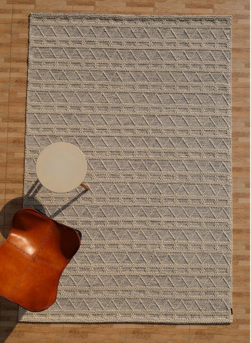 Ramsha Area rug woven flat weave boho handwoven bedroom carpet made with NZ wool and cotton SRN-039 rectangle shape for indoor living room Kitchen mat - Image 5