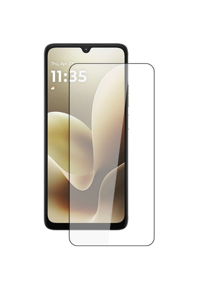 10D Tempered Glass Screen Protector for Motorola G06 – Full Glue Full Coverage, Clear & Black Edge, 9H Anti-Scratch, HD Clarity, Bubble-Free - Image 1