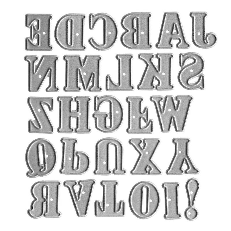Metal Capital 26 Alphabet Cutting DiesCapital 26 Letters Die Cuts Embossing Stencils Template Mould for Card Scrapbooking and DIY Craft Album Paper Card Decor