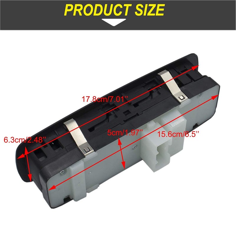 MOCW Driver Door Master Power Window Switch Fit for 2011-2013 Jeep Grand Cherokee Dodge Durango Replace OE # 68086693AC 68086693AD - Image 5