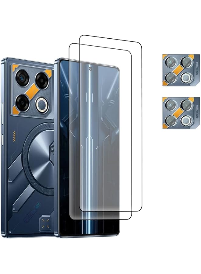 erorex 2 Plus 2 Compatible With Infinix GT20 Pro 5G Screen Protector With Camera Lens Protector 9H Tempered Glass Film Hd Clear Anti Scratch Bubble Free - Image 1