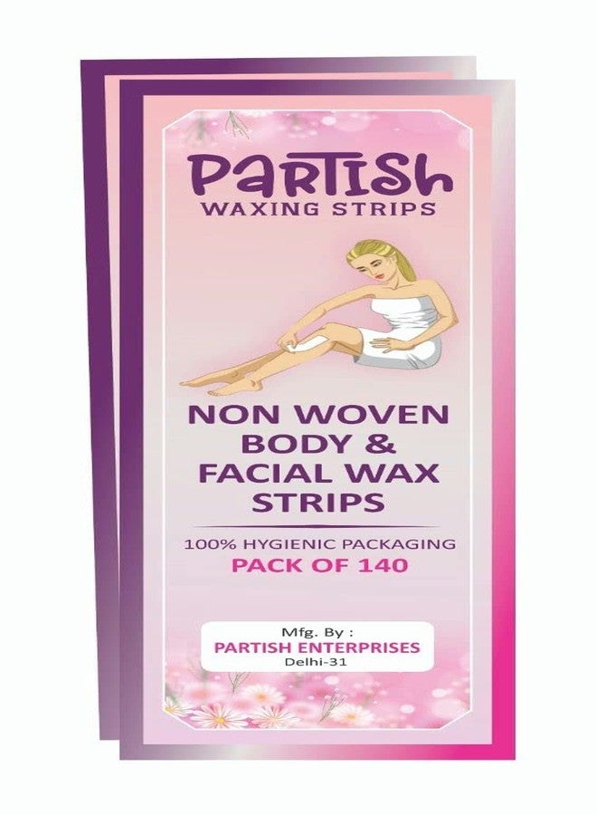 PARTISH Non-Woven Wax Strips (Large) l Hair Removal Waxing Strips l Waxing Strips for Facial & Legs & Body (PACK OF 140) - Image 2