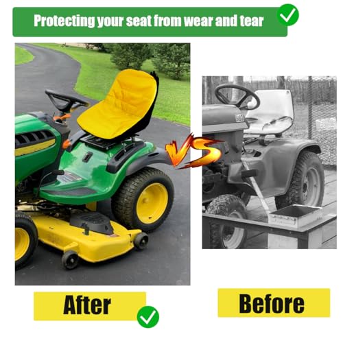 BeadChica Riding Lawn Mower Seat Cover Compatible with John Deere,Tractor Seat Cover Compatible with Cub Cadet,for Craftsman,Mower Seat Cushion (Medium) - Image 3