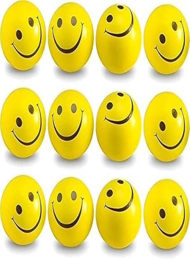 Skygold Smiley Soft Ball for Baby, Girls, Kids & Adults | Stress Relief & Play Toy | Soft, Lightweight & Safe | Indoor & Outdoor Fun (Yellow, Pack of 12) - Image 1